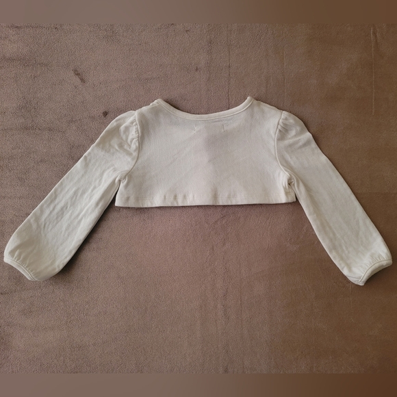 Tommy Bahama Baby Girl Cream 3 Button Down  Cropped Sweater Size 18M NWT - Picture 4 of 4